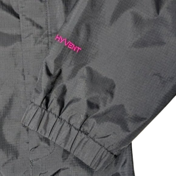 The North Face Resolve Jacket Women's Large Black Pink HyVent Waterproof - Picture 3 of 14
